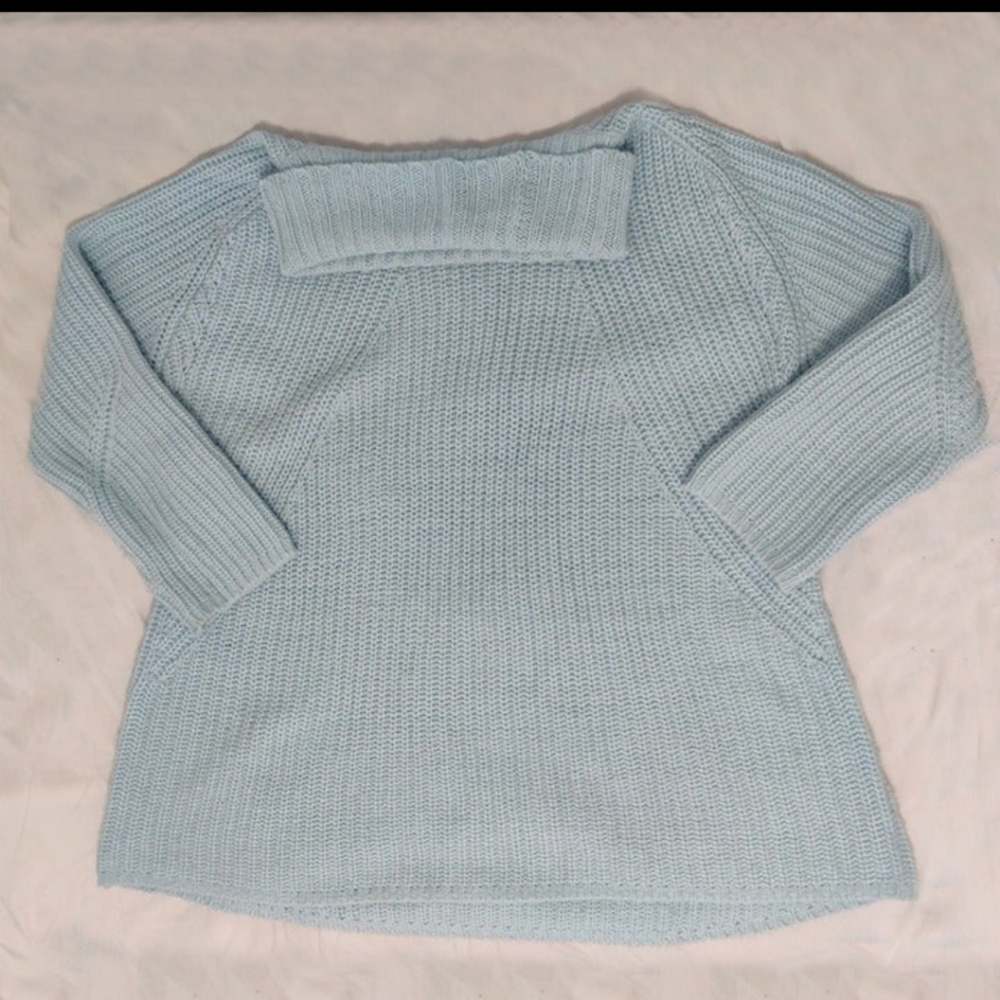 Ellos Light Blue Turtleneck Sweater